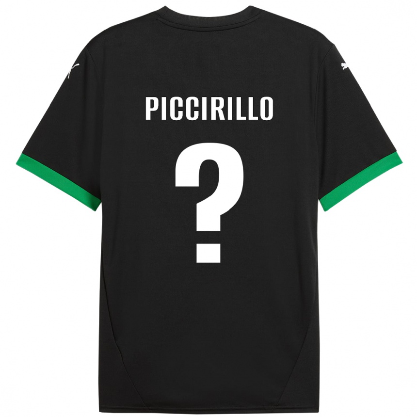 Kids Football Michele Piccirillo #0 Black Dark Green Home Jersey 2024/25 T-Shirt Canada