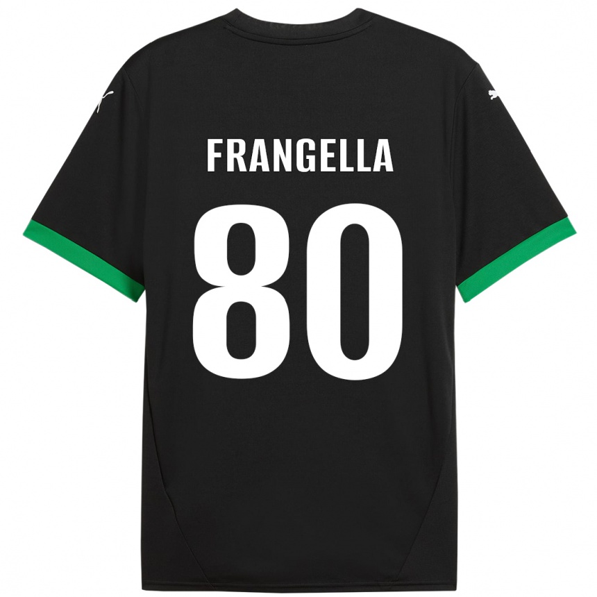 Kids Football Christian Frangella #80 Black Dark Green Home Jersey 2024/25 T-Shirt Canada