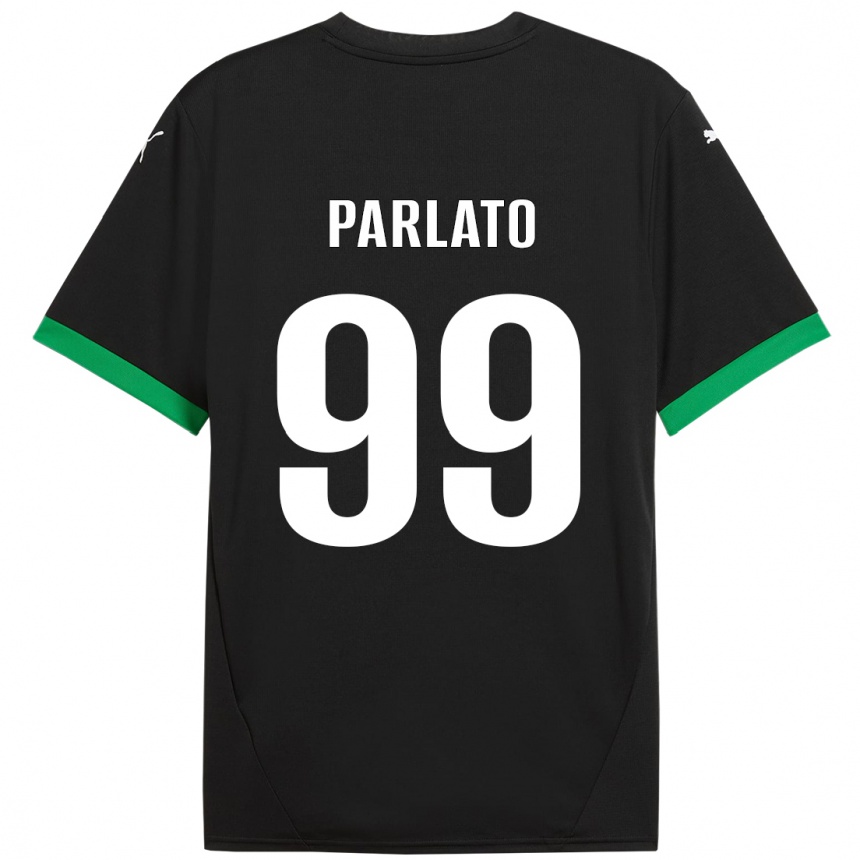 Kids Football Claudio Parlato #99 Black Dark Green Home Jersey 2024/25 T-Shirt Canada