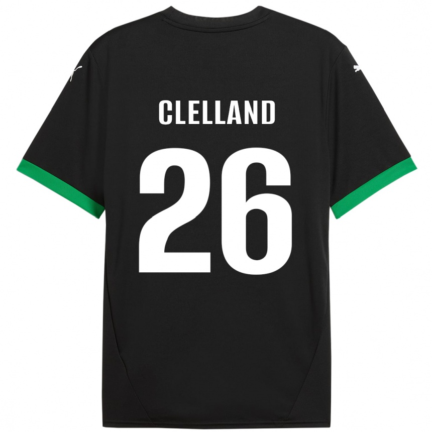 Kids Football Lana Clelland #26 Black Dark Green Home Jersey 2024/25 T-Shirt Canada