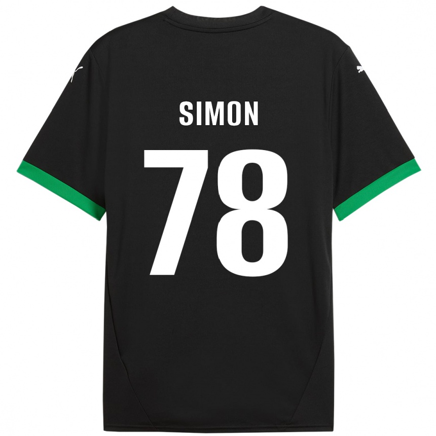 Kids Football Bénédicte Simon #78 Black Dark Green Home Jersey 2024/25 T-Shirt Canada