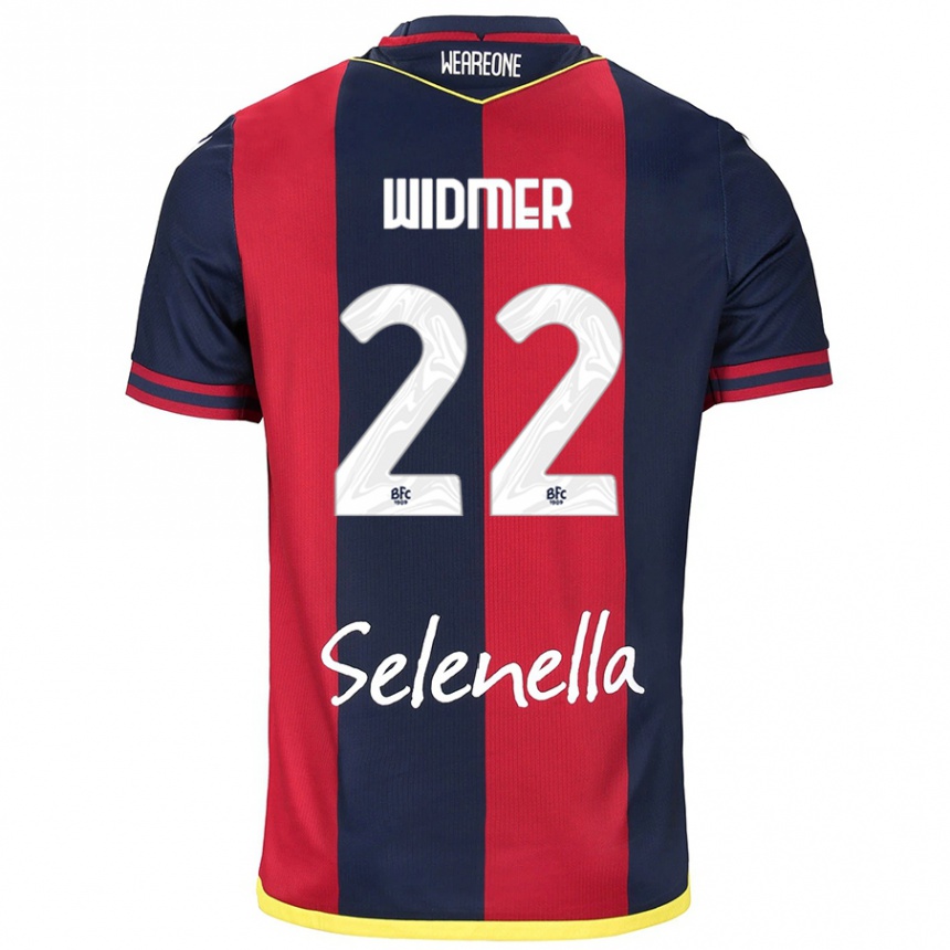 Kids Football Renato Widmer D’autilia #22 Red Royal Blue Home Jersey 2024/25 T-Shirt Canada