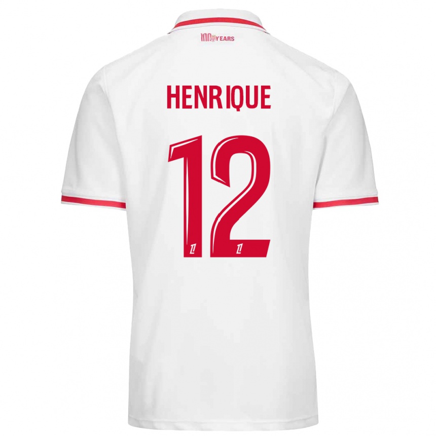 Kids Football Caio Henrique #12 White Red Home Jersey 2024/25 T-Shirt Canada