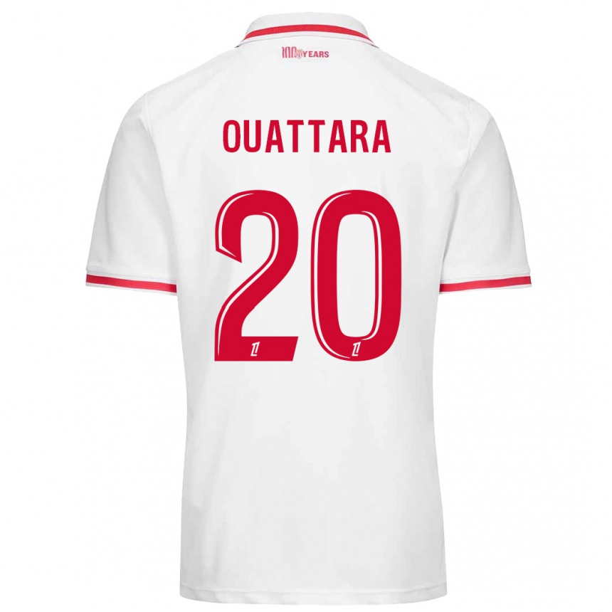 Kids Football Kassoum Ouattara #20 White Red Home Jersey 2024/25 T-Shirt Canada