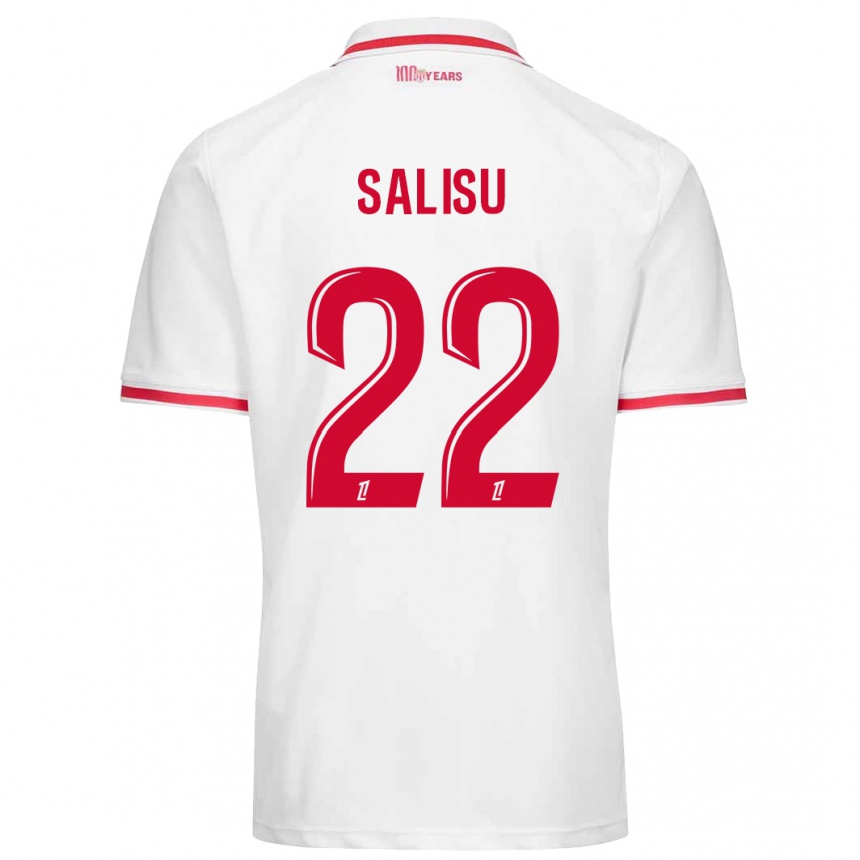 Kids Football Mohammed Salisu #22 White Red Home Jersey 2024/25 T-Shirt Canada