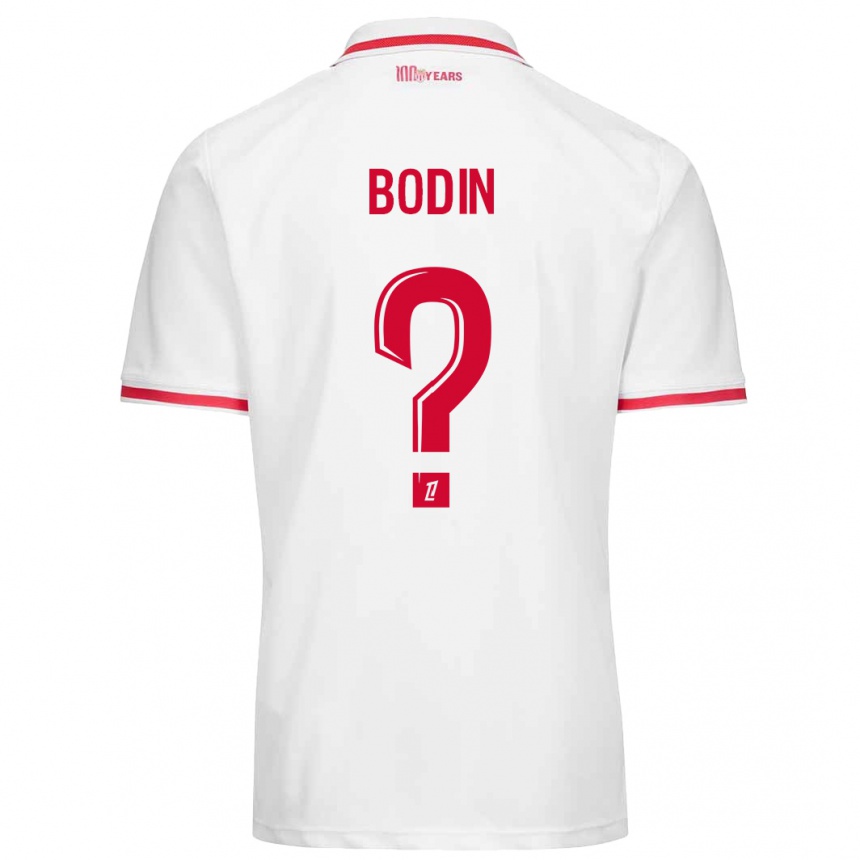 Kids Football Hugo Bodin #0 White Red Home Jersey 2024/25 T-Shirt Canada