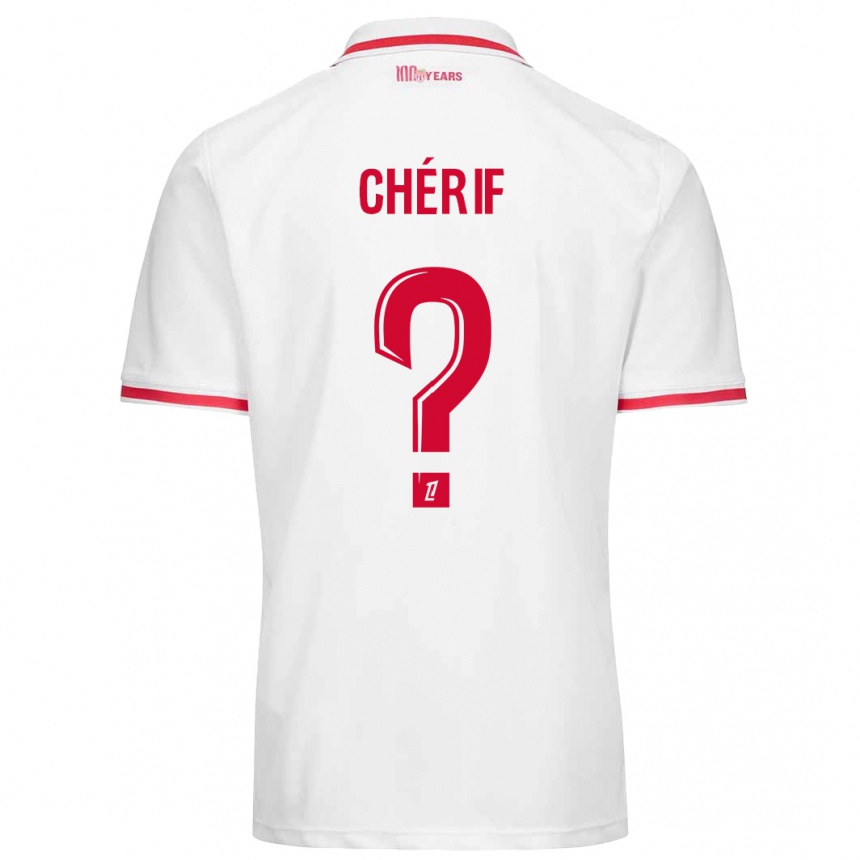 Kids Football Tafsir Chérif #0 White Red Home Jersey 2024/25 T-Shirt Canada