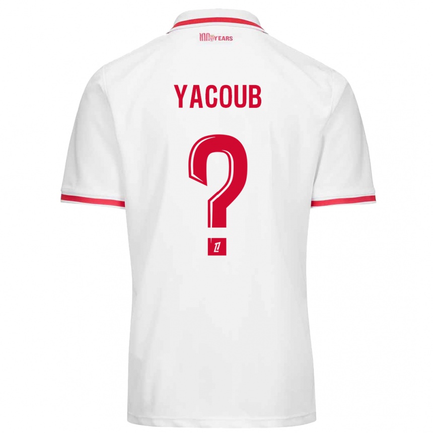 Kids Football Béchir Yacoub #0 White Red Home Jersey 2024/25 T-Shirt Canada