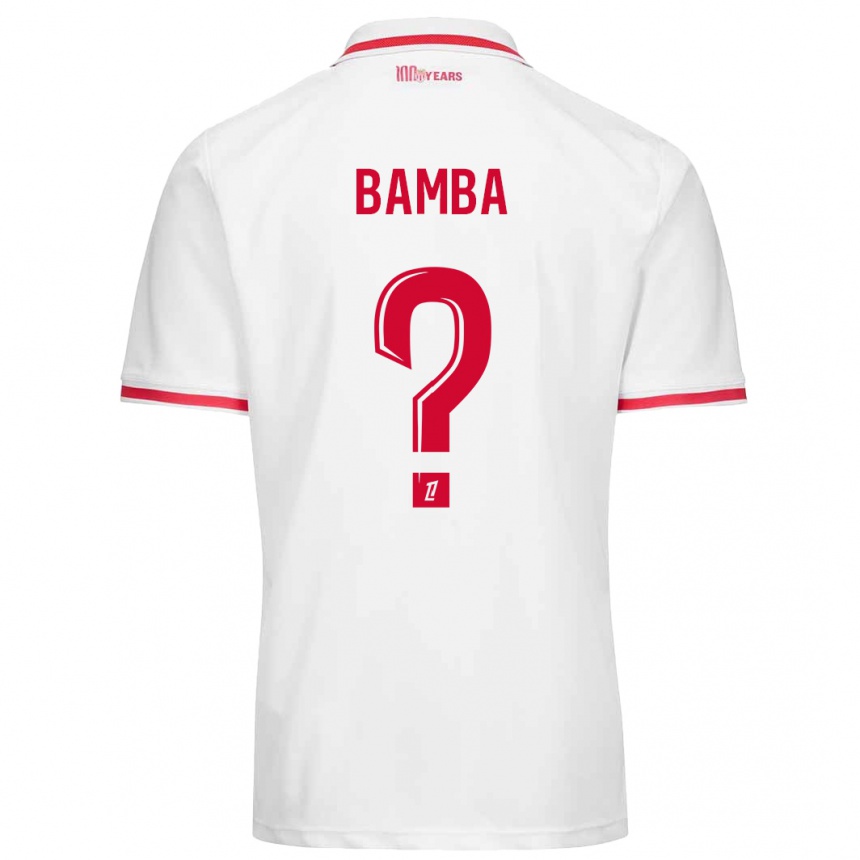 Kids Football Aladji Bamba #0 White Red Home Jersey 2024/25 T-Shirt Canada