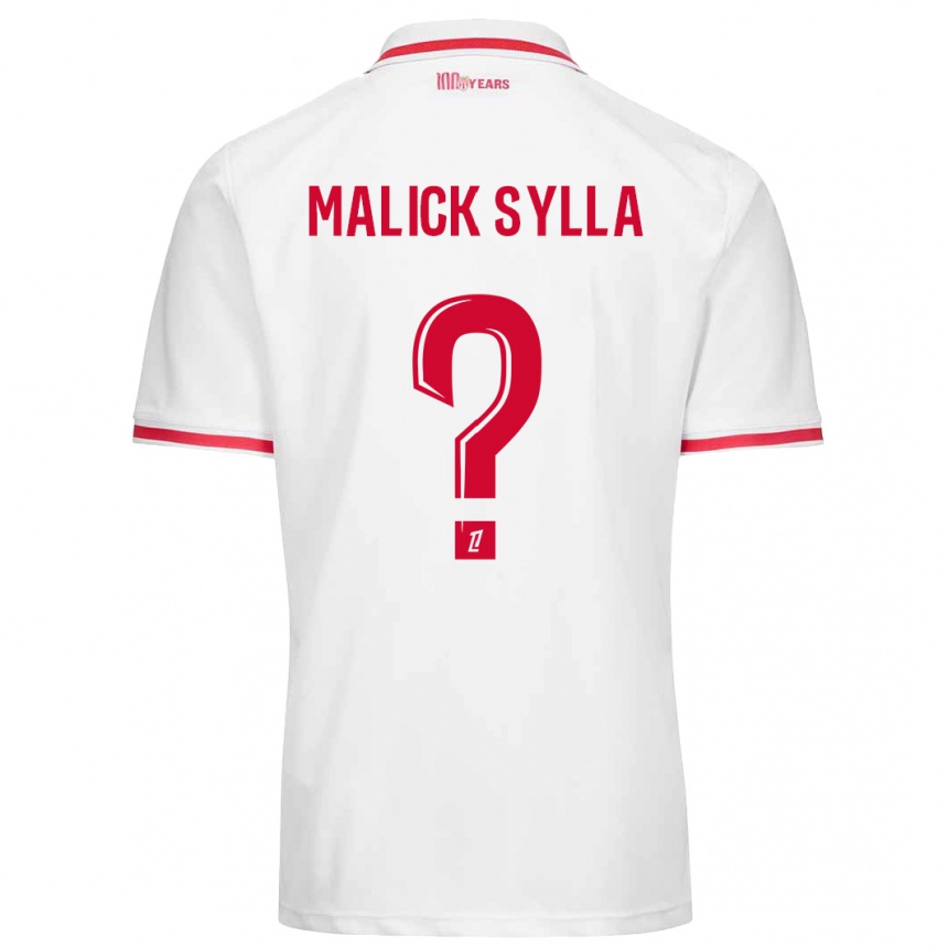 Kids Football Malick Sylla #0 White Red Home Jersey 2024/25 T-Shirt Canada