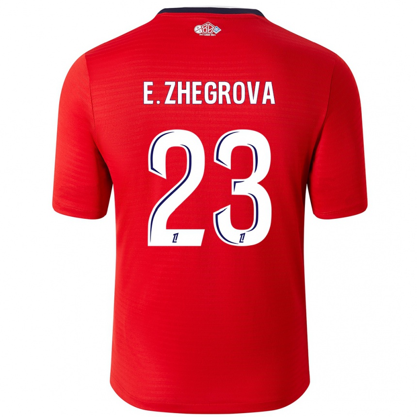 Enfant Football Maillot Edon Zhegrova #23 Rouge Blanc Tenues Domicile 2024/25 Canada