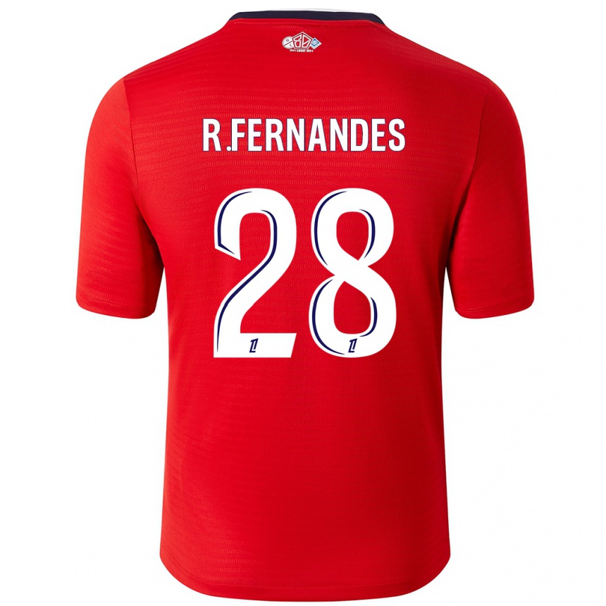 Enfant Football Maillot Rafael Fernandes #28 Rouge Blanc Tenues Domicile 2024/25 Canada