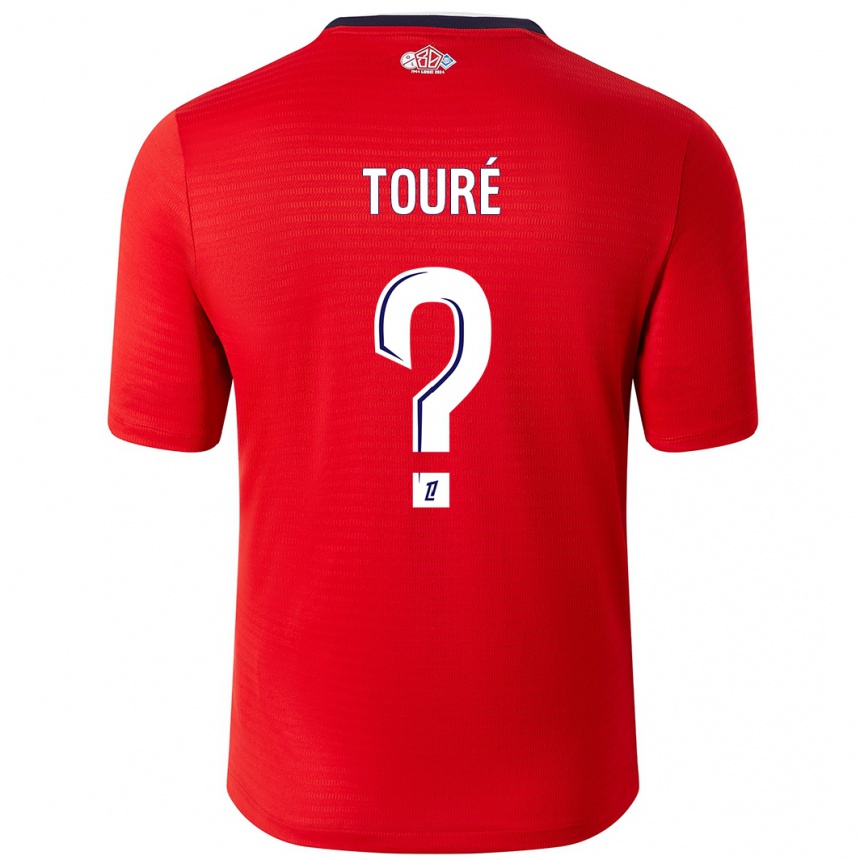 Kids Football Ousmane Touré #0 Red White Home Jersey 2024/25 T-Shirt Canada