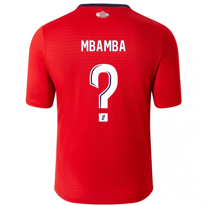 Kids Football Lucas Mbamba #0 Red White Home Jersey 2024/25 T-Shirt Canada