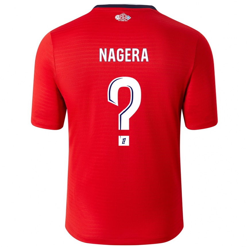 Kids Football Kemryk Nagera #0 Red White Home Jersey 2024/25 T-Shirt Canada