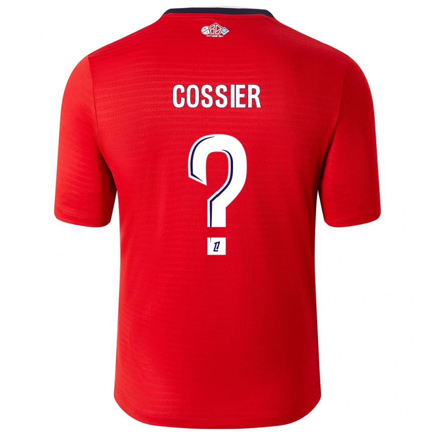 Kids Football Isaac Cossier #0 Red White Home Jersey 2024/25 T-Shirt Canada