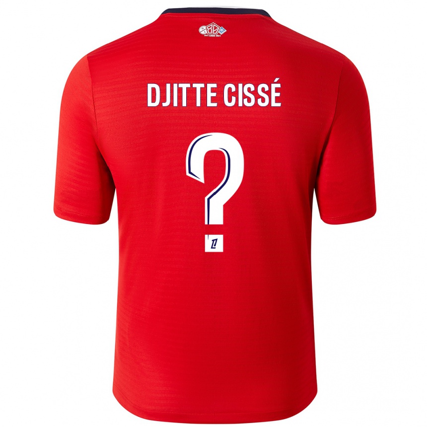 Kids Football Babacar Djitte Cissé #0 Red White Home Jersey 2024/25 T-Shirt Canada