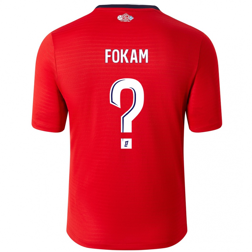 Kids Football Ulrich Fokam #0 Red White Home Jersey 2024/25 T-Shirt Canada