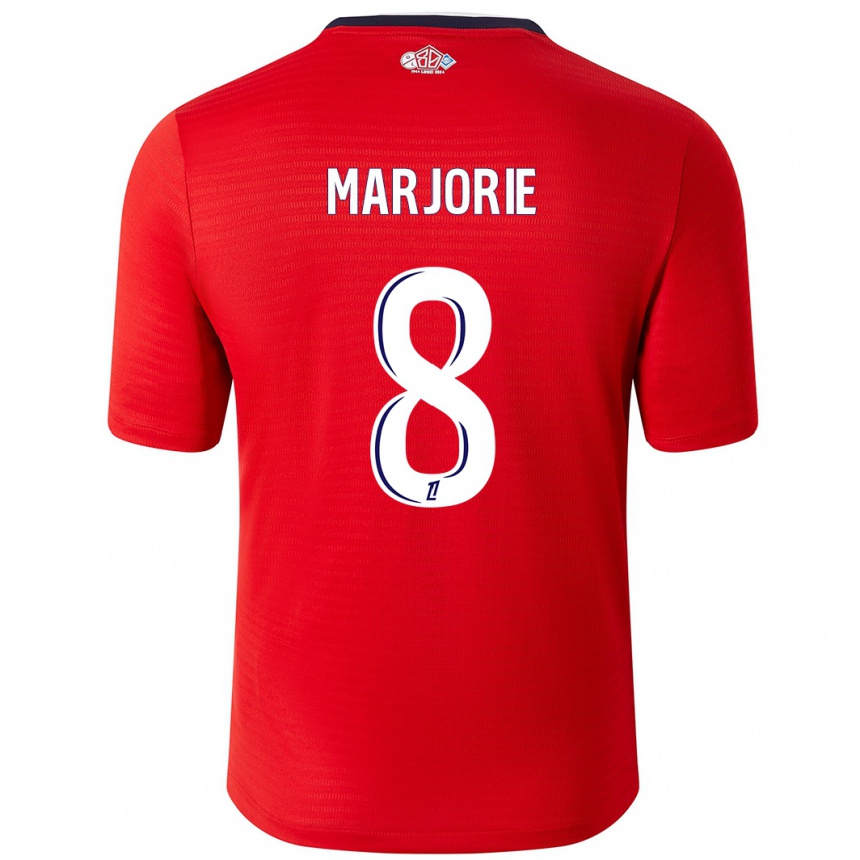 Kids Football Marjorie #8 Red White Home Jersey 2024/25 T-Shirt Canada