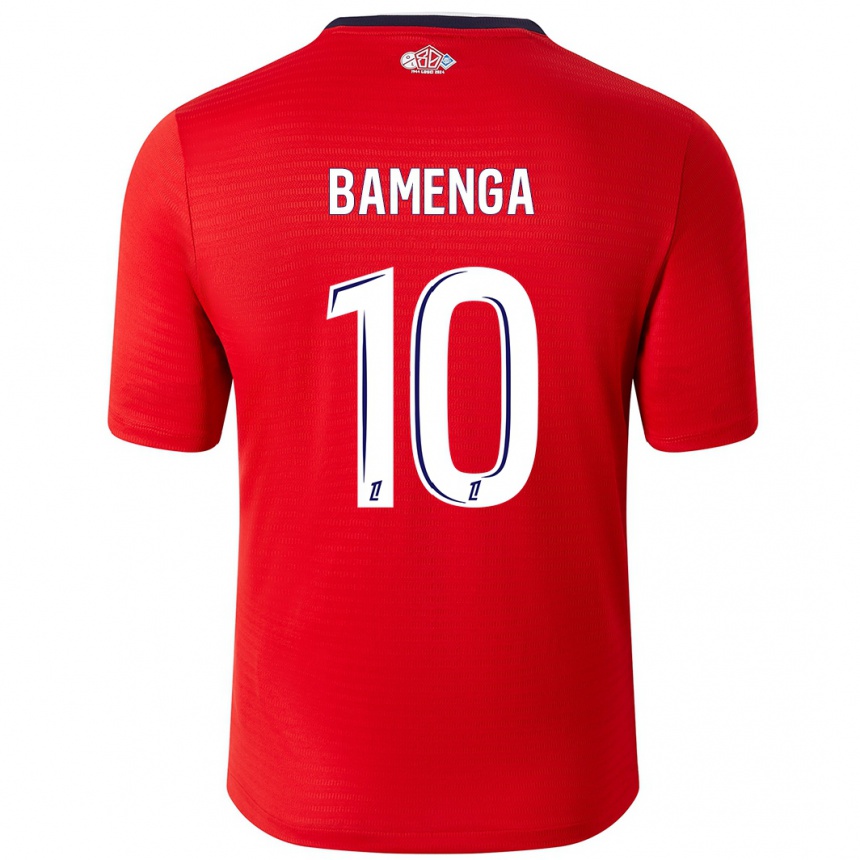 Kids Football Naomie Bamenga #10 Red White Home Jersey 2024/25 T-Shirt Canada