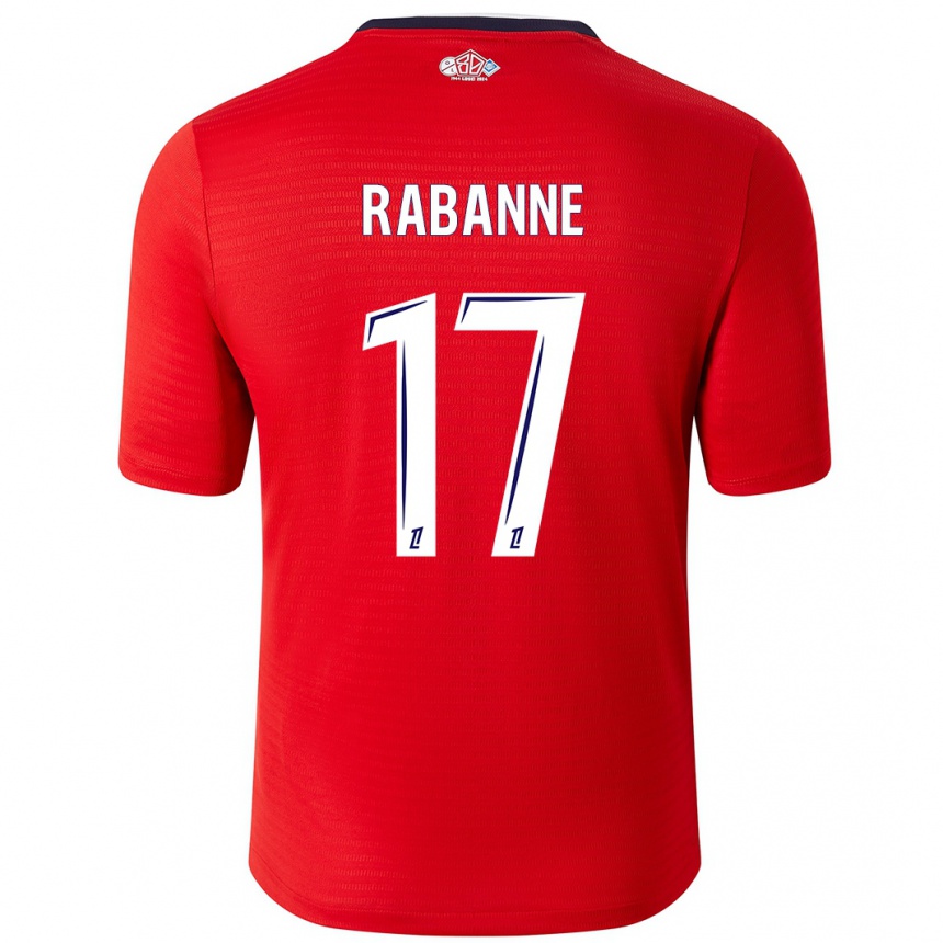 Kids Football Julie Rabanne #17 Red White Home Jersey 2024/25 T-Shirt Canada