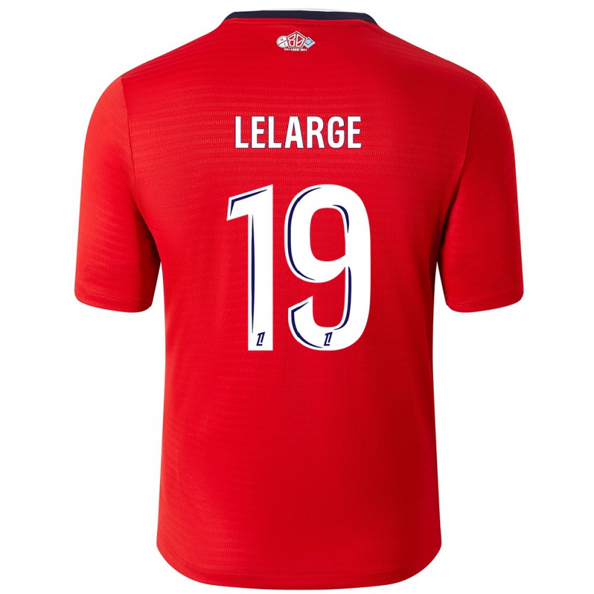 Kids Football Claire Lelarge #19 Red White Home Jersey 2024/25 T-Shirt Canada