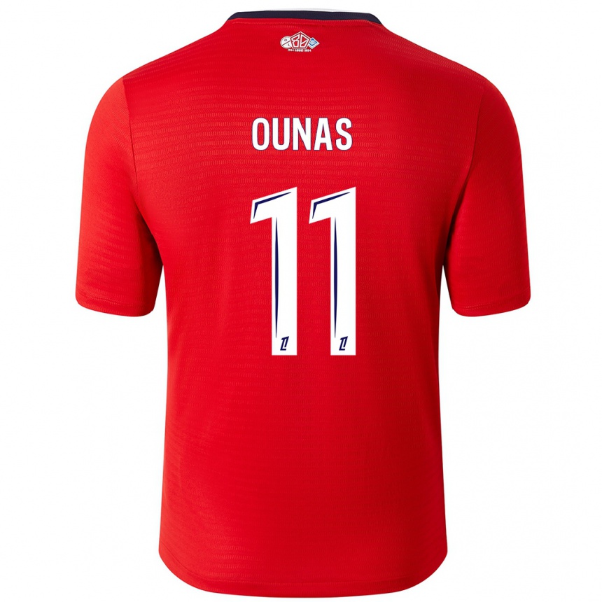 Enfant Football Maillot Adam Ounas #11 Rouge Blanc Tenues Domicile 2024/25 Canada