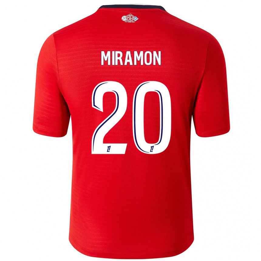 Enfant Football Maillot Ignacio Miramón #20 Rouge Blanc Tenues Domicile 2024/25 Canada