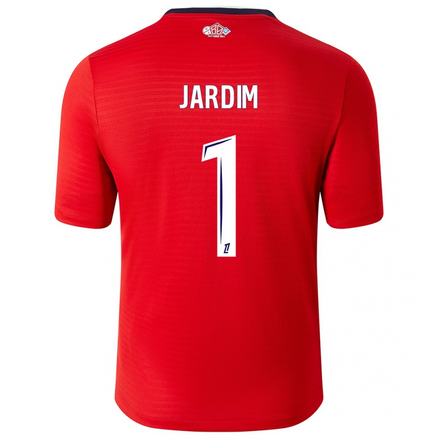 Enfant Football Maillot Leo Jardim #1 Rouge Blanc Tenues Domicile 2024/25 Canada