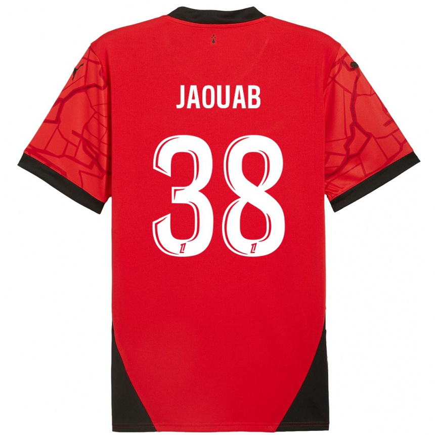 Enfant Football Maillot Mohamed Jaouab #38 Rouge Noir Tenues Domicile 2024/25 Canada