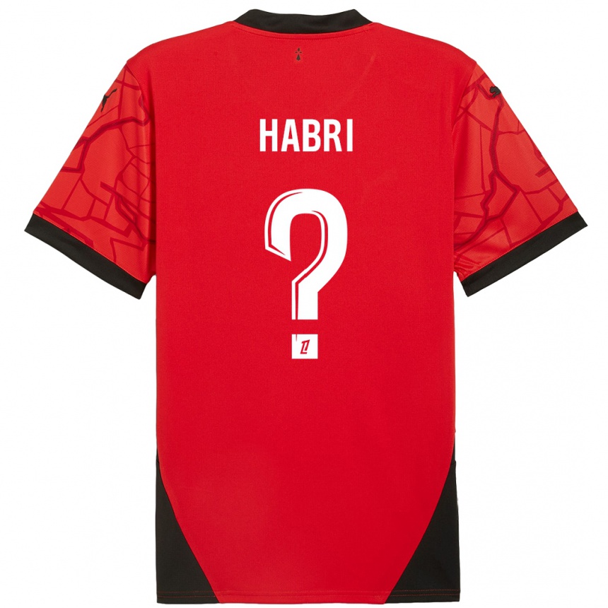 Enfant Football Maillot Issa Habri #0 Rouge Noir Tenues Domicile 2024/25 Canada