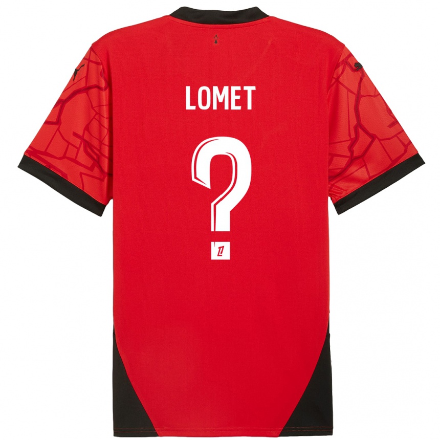 Enfant Football Maillot Ruben Lomet #0 Rouge Noir Tenues Domicile 2024/25 Canada