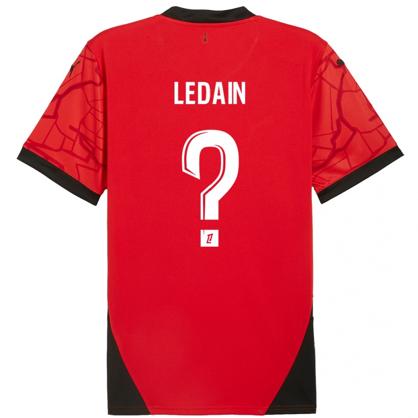 Enfant Football Maillot Samuel Ledain #0 Rouge Noir Tenues Domicile 2024/25 Canada