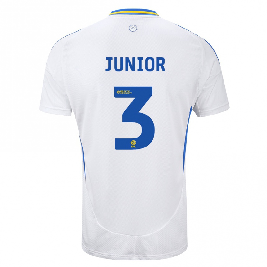 Enfant Football Maillot Junior Firpo #3 Blanc Bleu Tenues Domicile 2024/25 Canada