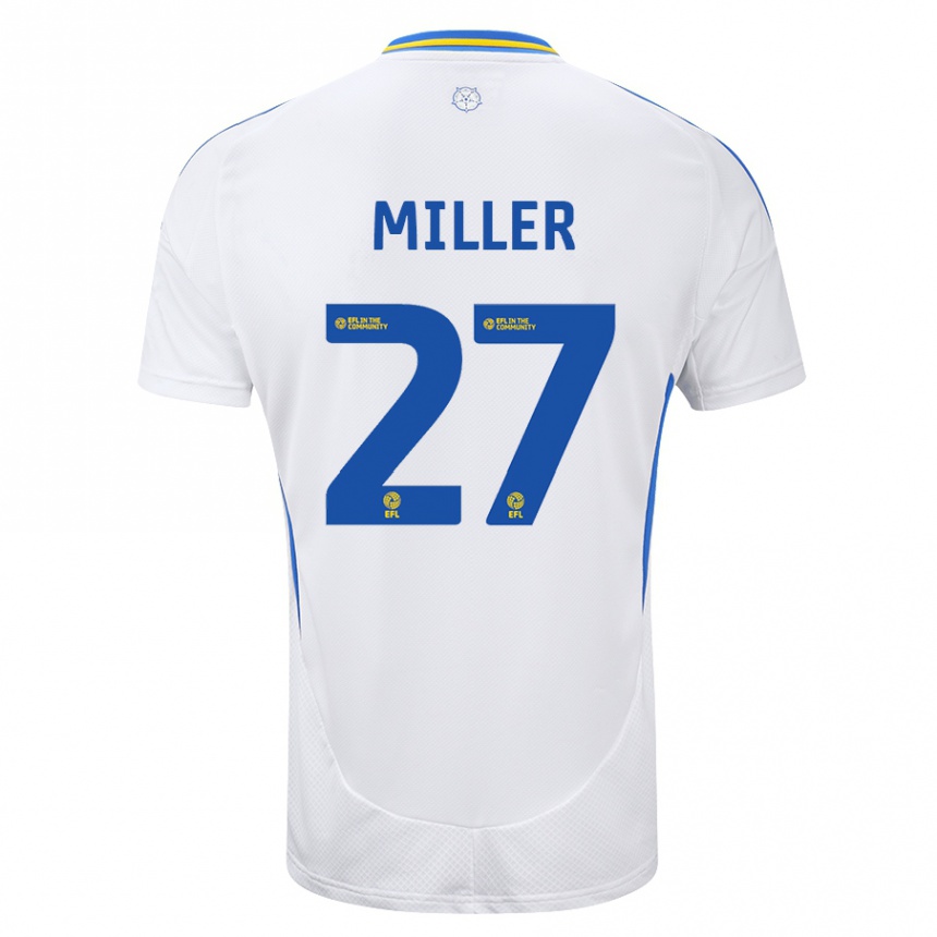 Kids Football Amari Miller #27 White Blue Home Jersey 2024/25 T-Shirt Canada