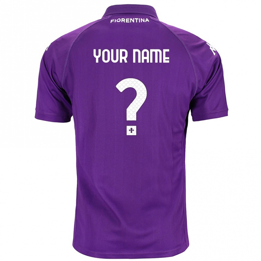 Enfant Football Maillot Votre Nom #0 Violet Tenues Domicile 2024/25 Canada