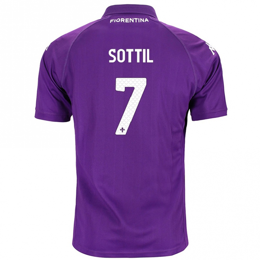 Kids Football Riccardo Sottil #7 Purple Home Jersey 2024/25 T-Shirt Canada