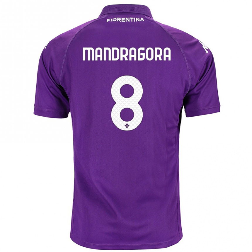 Enfant Football Maillot Rolando Mandragora #8 Violet Tenues Domicile 2024/25 Canada