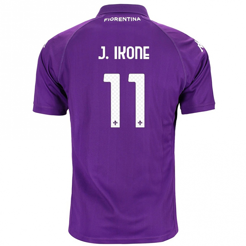 Kids Football Jonathan Ikoné #11 Purple Home Jersey 2024/25 T-Shirt Canada