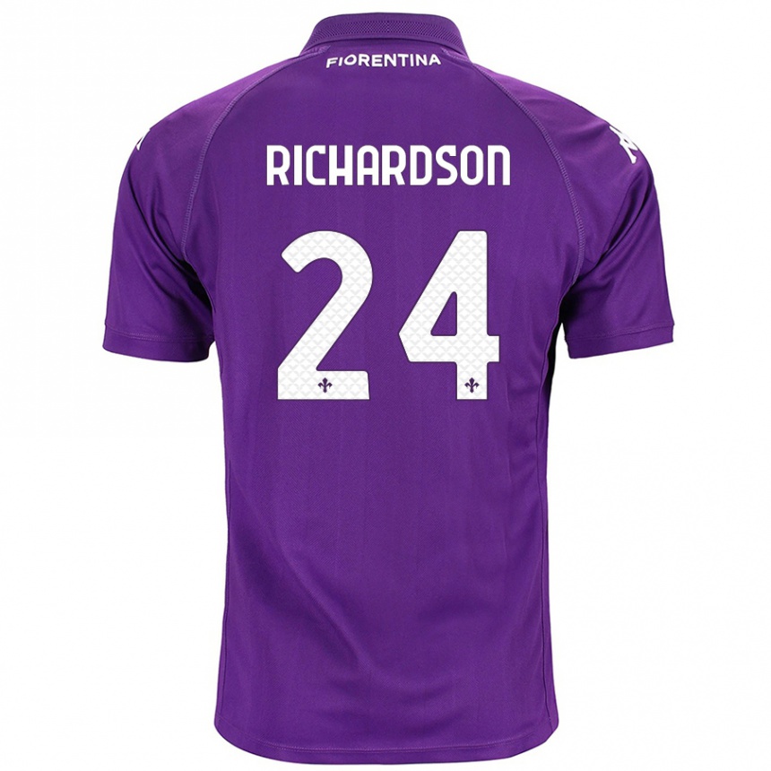 Kids Football Amir Richardson #24 Purple Home Jersey 2024/25 T-Shirt Canada