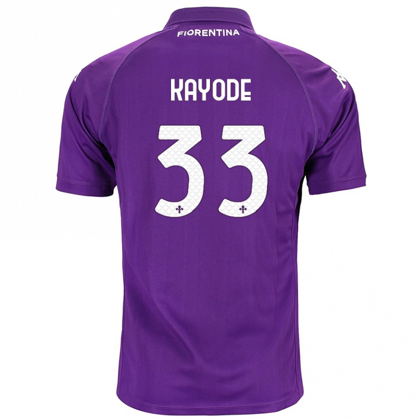 Kids Football Michael Kayode #33 Purple Home Jersey 2024/25 T-Shirt Canada