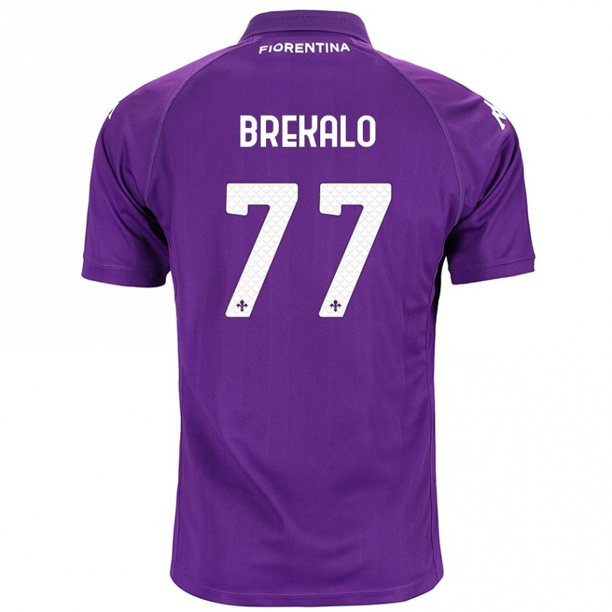 Kids Football Josip Brekalo #77 Purple Home Jersey 2024/25 T-Shirt Canada