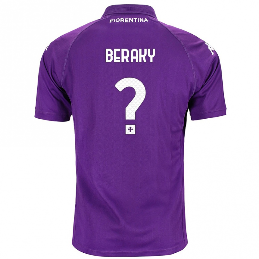 Kids Football Mussie Beraky #0 Purple Home Jersey 2024/25 T-Shirt Canada