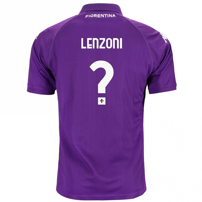 Kids Football Samuele Lenzoni #0 Purple Home Jersey 2024/25 T-Shirt Canada