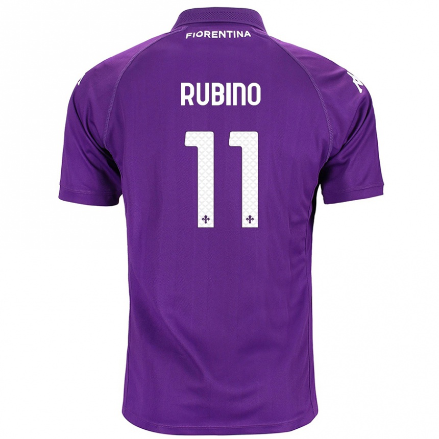 Kids Football Tommaso Rubino #11 Purple Home Jersey 2024/25 T-Shirt Canada