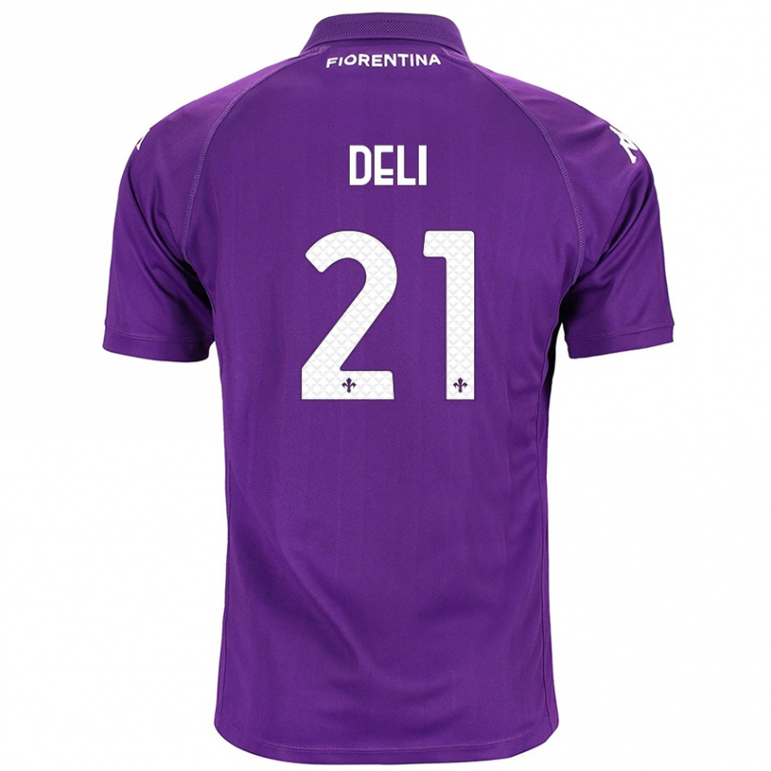 Kids Football Lapo Deli #21 Purple Home Jersey 2024/25 T-Shirt Canada