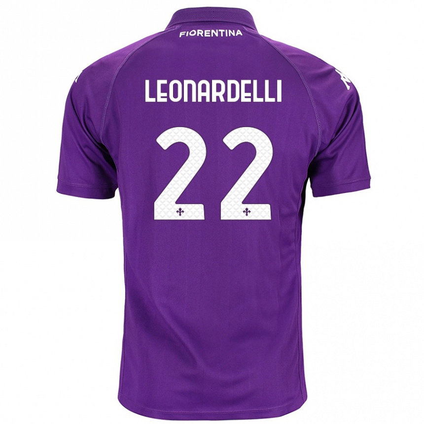 Kids Football Pietro Leonardelli #22 Purple Home Jersey 2024/25 T-Shirt Canada