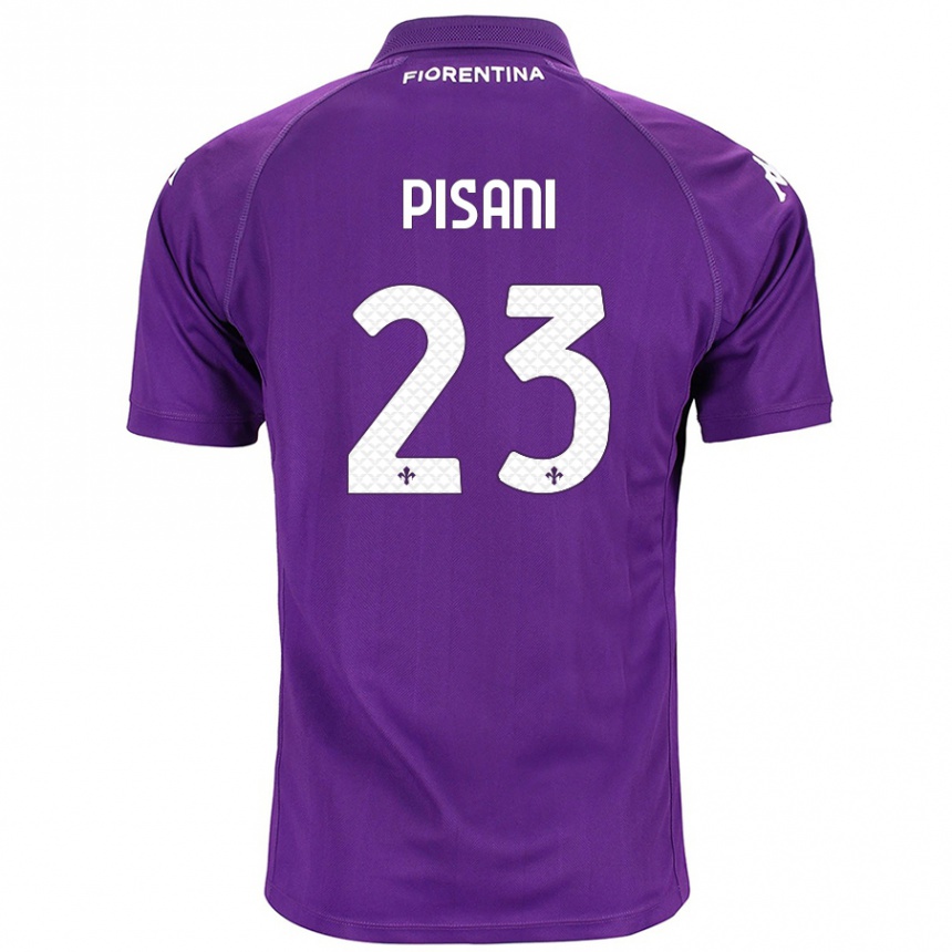 Kids Football Diego Pisani #23 Purple Home Jersey 2024/25 T-Shirt Canada