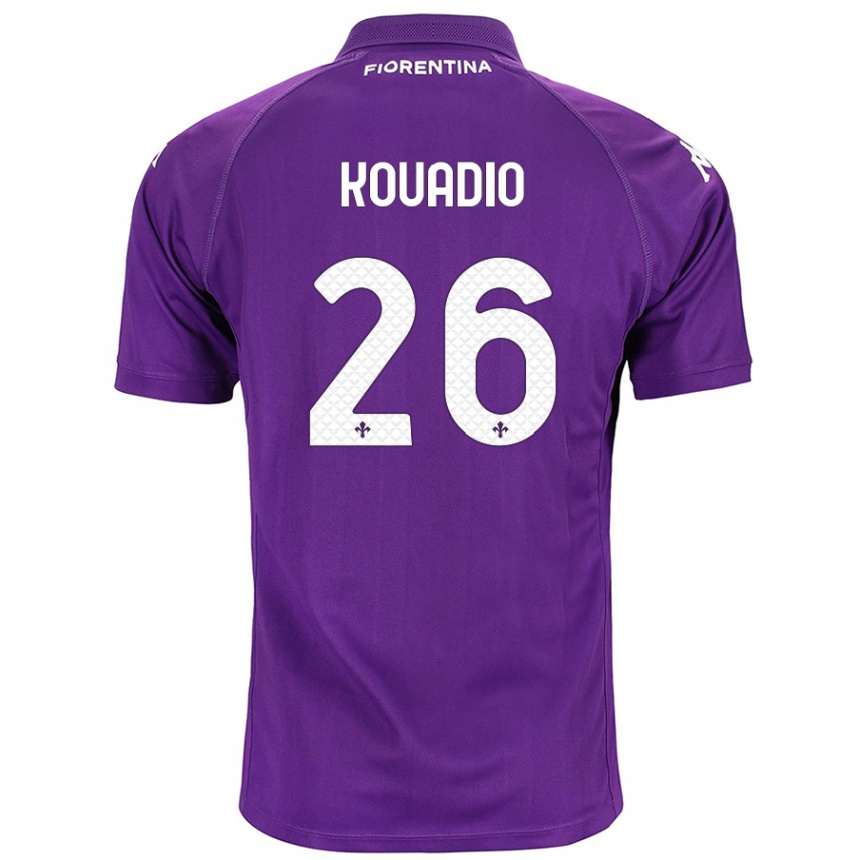 Kids Football Eddy Kouadio #26 Purple Home Jersey 2024/25 T-Shirt Canada