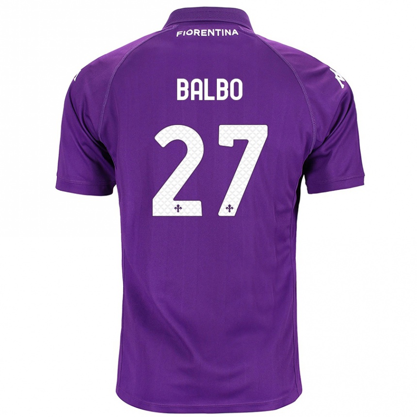 Kids Football Luis Balbo #27 Purple Home Jersey 2024/25 T-Shirt Canada